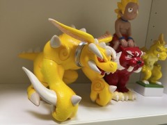 石器时代手办模型买家秀，风魔兽、红虎、华义风马年