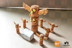 模天下石器时代渔村手办场景（建筑篇）
